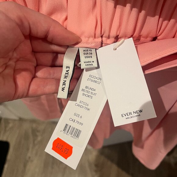 Pink Ever New Belted Dress Shorts - Picture 3 of 3